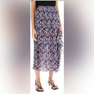 Ganni pleated midi skirt